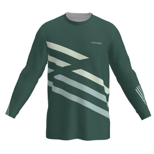 CORTIGER - Men's T-shirt Linea Deep Green - Long Sleeve